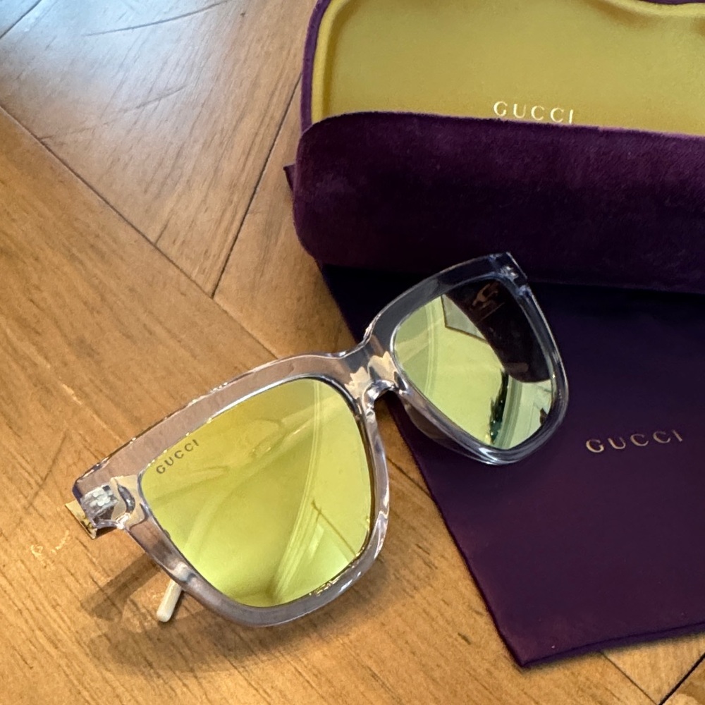 Gucci 56 Mm Rectangular Sunglasses - Authentic - image 2